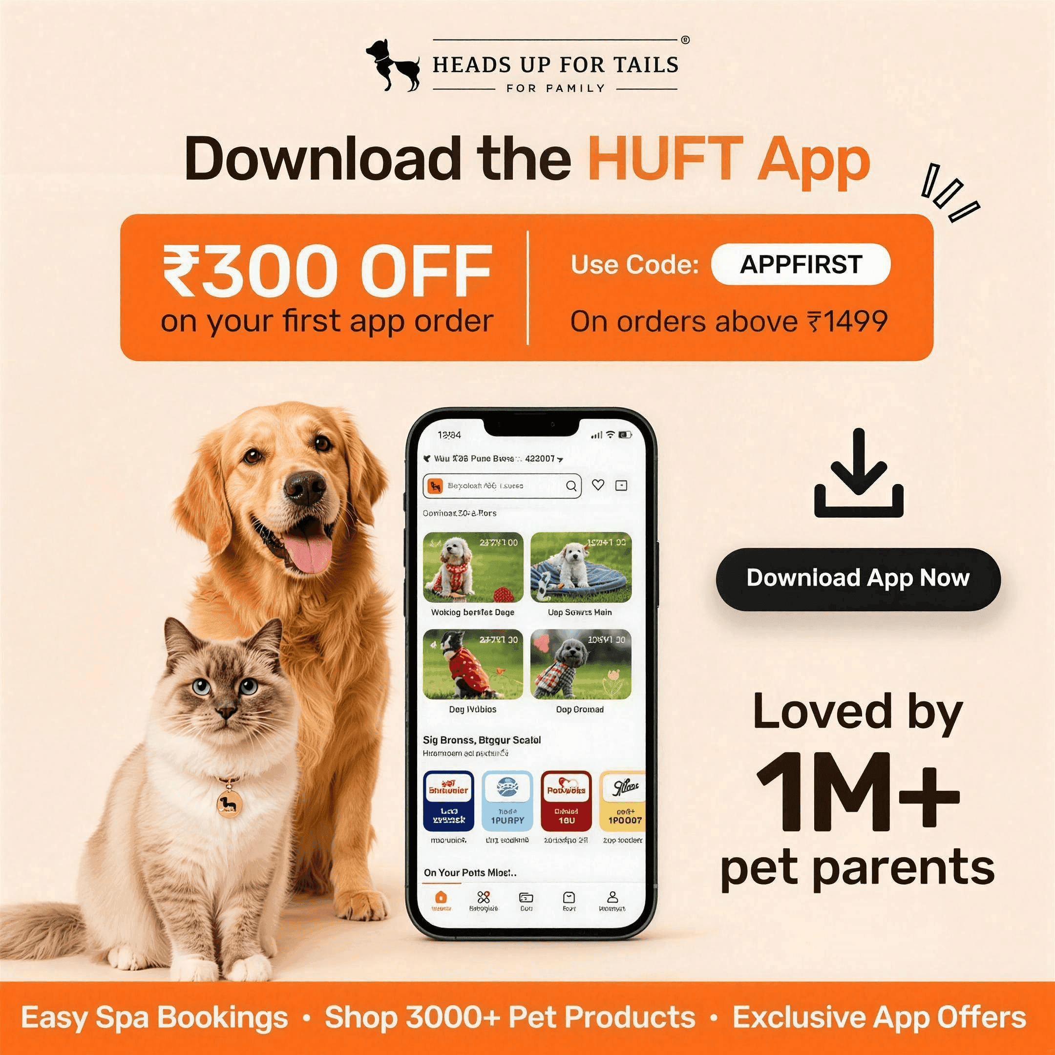 Heads Up For Tails paid-social creative 4 — square placement